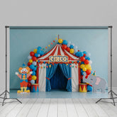 Aperturee - Aperturee Sweet Circus Balloons Birthday Cake Smash Backdrop